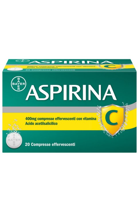 Aspirina C Antinfiammatorio Antidolorifico per Influenza Raffreddore e febbre con Vitamina C 20 Cpr