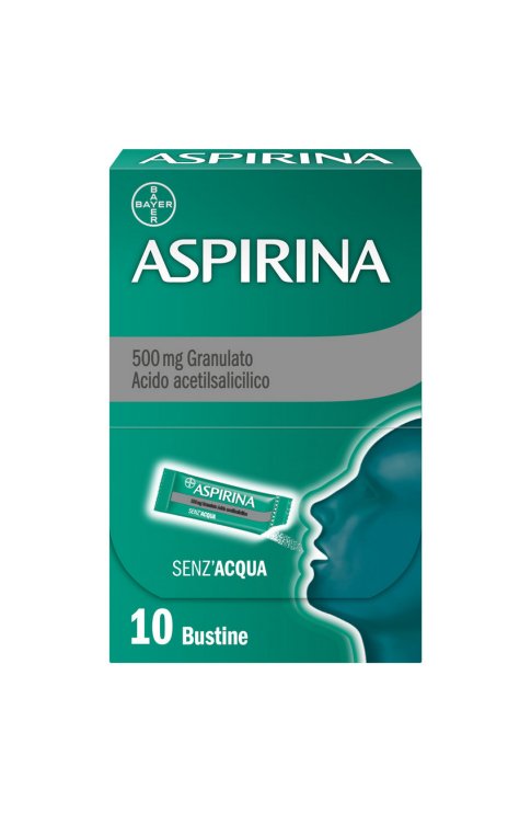Aspirina in Granuli Senz'Acqua Antidolorifico e Antinfiammatorio contro Mal di Testa e Dolore 10 Bst