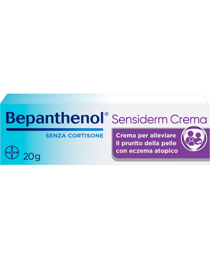Bepanthenol Sensiderm Crema lenitiva per Dermatite Atopica Eczema e Prurito Senza Cortisone 20g