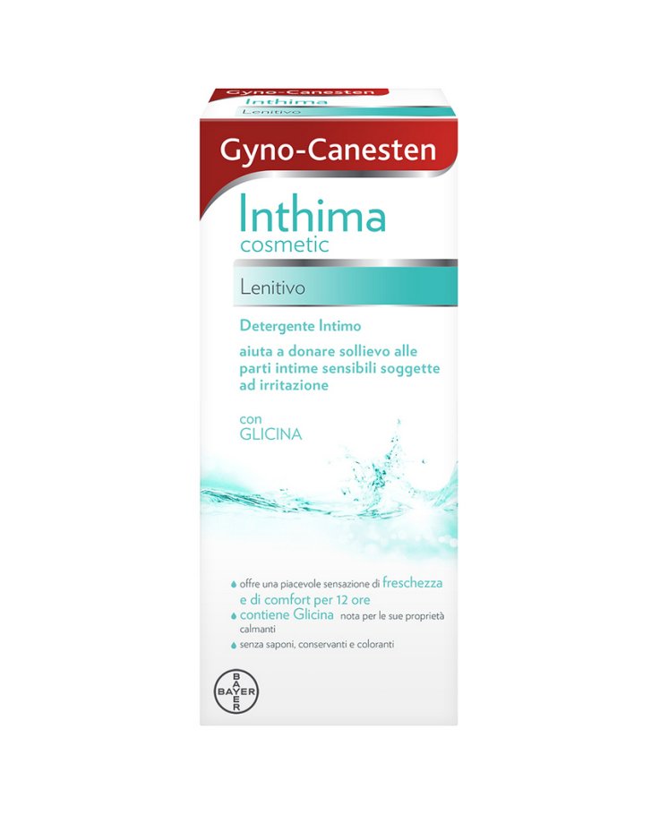 Gyno-Canesten Inthima Detergente Intimo Lenitivo per Igiene Intima Freschezza e Comfort 12 ore 200ml