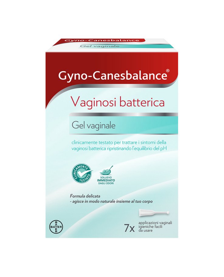 Gyno-Canesbalance Gel Vaginale contro Vaginosi Batterica Infezioni Vaginali 7 Flaconcini Applicatori