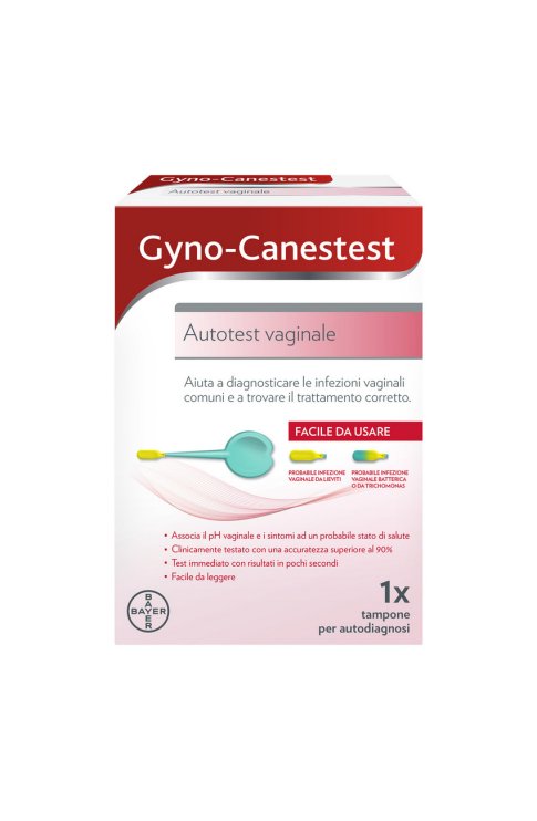 Gyno-Canestest Autotest Vaginale Diagnosi Infezioni Vaginali, Candida, Vaginosi Batterica, 1 Tampone