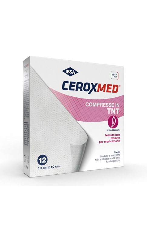 Ceroxmed Garza Compressa in Tessuto Non Tessuto 10x10 cm 12 Pezzi