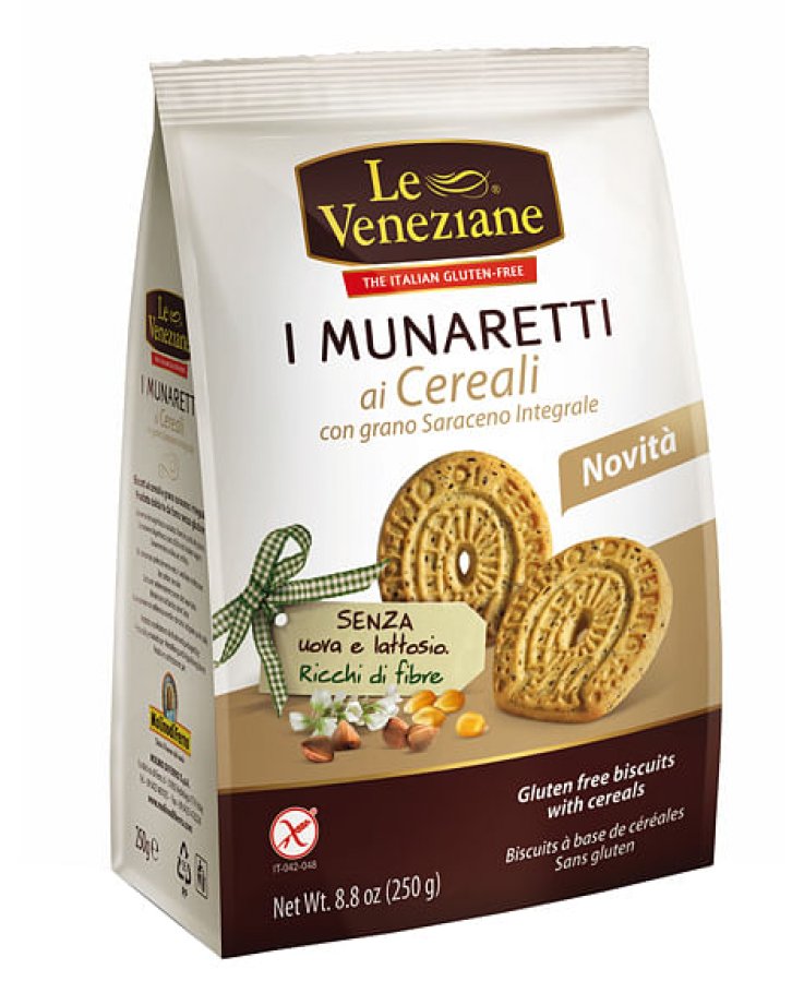 Le veneziane munaretti biscotti cereali grano saraceno integrale 250 g