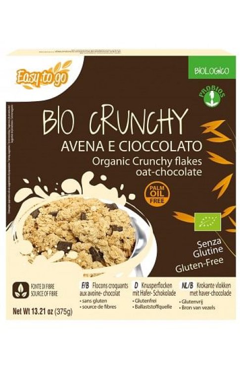 Easy to go bio crunchy avena e cioccolato 375 g