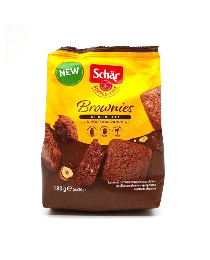 Schar brownies chocolate tortina con cioccolato e nocciole 6 monoporzioni da 30 g
