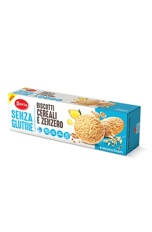 Doria biscotti cereali zenzero 4 x37,5 g