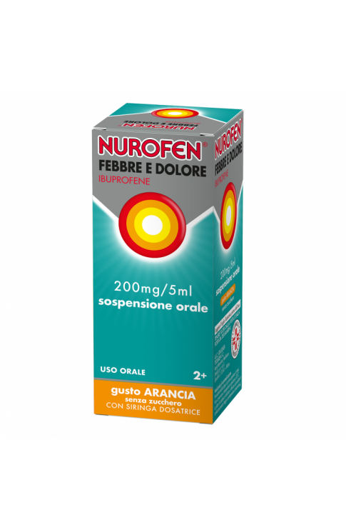 Nurofen Febbre e Dolore 200mg / 5ml Arancia Ibuprofene Sospensione Orale 100ml