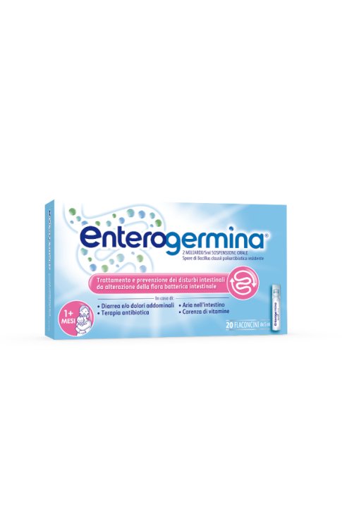 Enterogermina Sospensione Orale 20 Flaconcini 2 mld / 5 ml