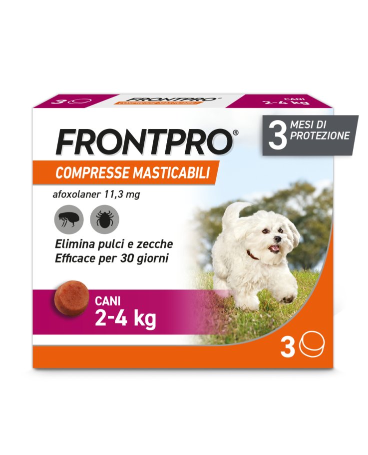 Frontpro 3 Compresse Masticabili 2-4Kg 11,3mg