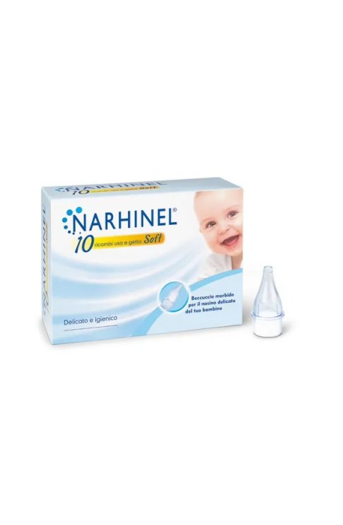 Narhinel 10 Ricambi Per Aspiratore Nasale Neonati E Bambini Con Filtro Assorbente Usa E Getta Soft