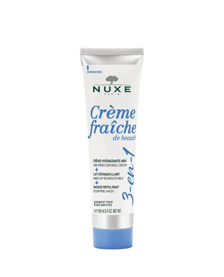 Nuxe Crème Fraîche De Beaute 3In1 Crema Idratante 48H/Latte Struccante/Maschera Rimpolpante 100ml