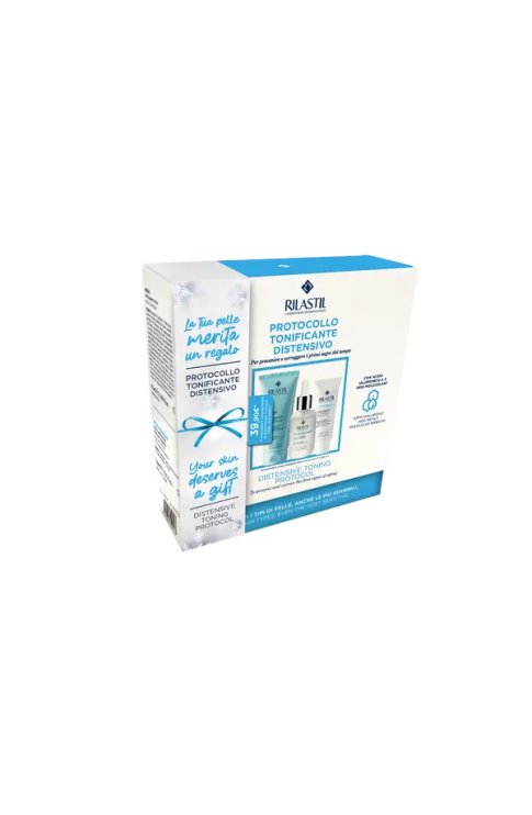 Rilastil Cofanetto Protocollo Tonificante Distensivo Viso Aqua Detergente 50ml + Siero 30ml + Crema 15ml