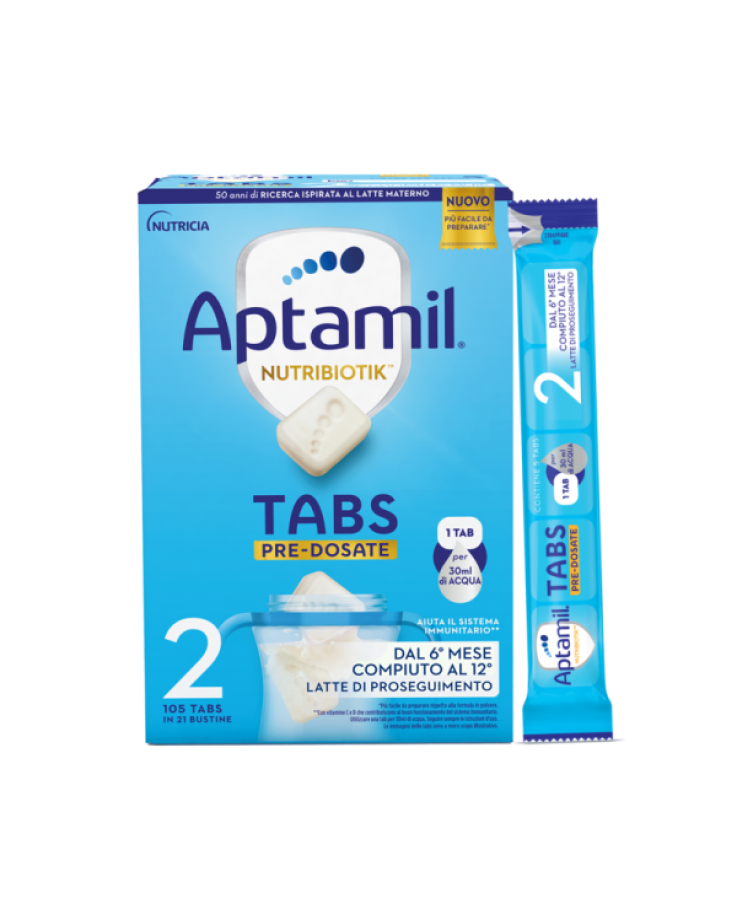 Aptamil Nutribiotik 2 Tabs Pre-Dosate Latte Di Proseguimento 6M+ 21 Tabs