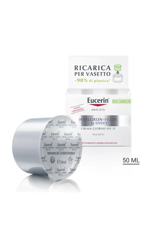 Eucerin Crema Hyaluron Filler Giorno SPF15 Ricarica 50ml