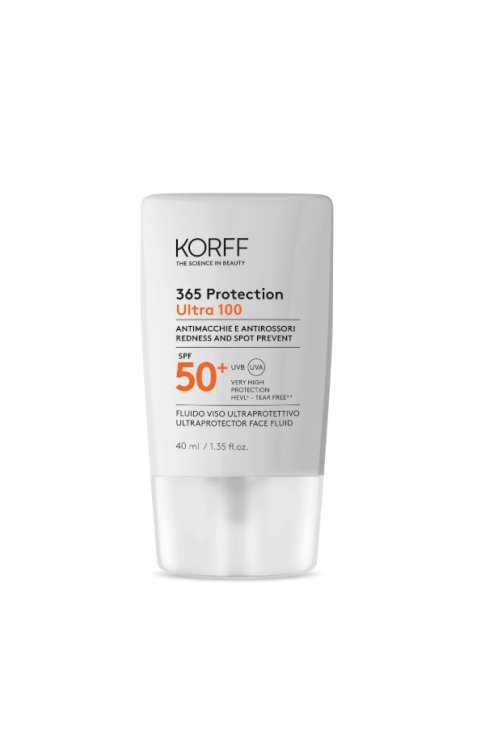 Korff 365 Protection Ultra 100 Viso SPF 50+ Antimacchie ed Antirossori 40 ml
