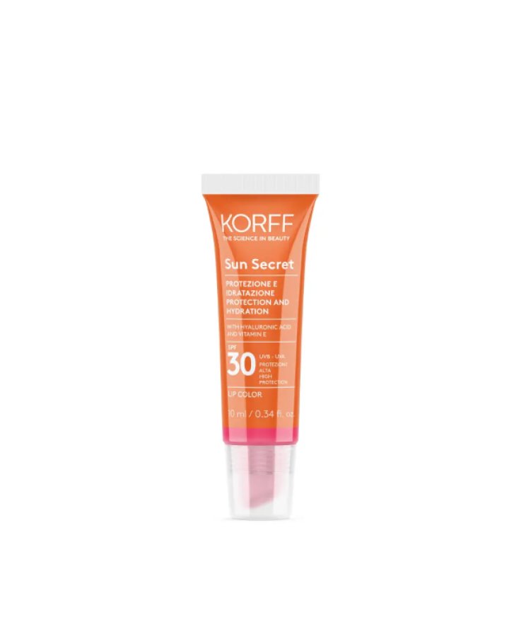 Korff Sun Secret Lip Protezione e Idratazione SPF 30 Color 02 Lampone 10 ml