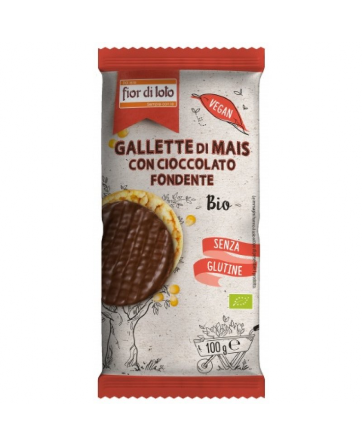 Gallette Di Mais Cioccolato Fondente Fior Di Loto 100g