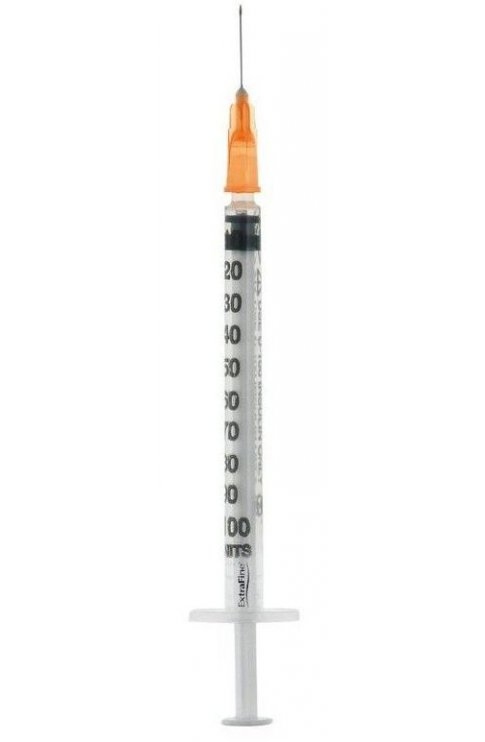 Siringa Per Insulina Extrafine 1ml 100 Ui Ago Removibile 26gauge 0,45x12 Mm 1 Pezzo