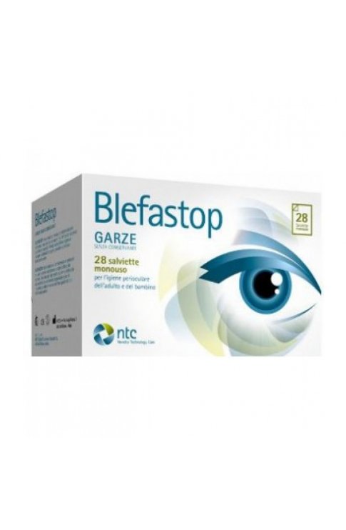 Blefastop Plus Garza In Cotone Piegata Con Filo Di Bario 28 Salviette Monouso + 1 Compressa Oculare Riscaldabile