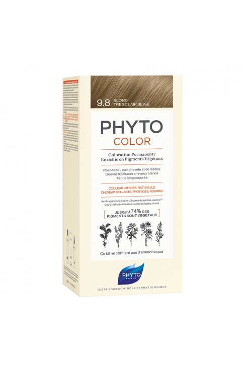 Phytocolor 9,8 Biondo Chiarissimo Cenere Latte 50 Ml + Crema 50 Ml + Maschera 12 Ml