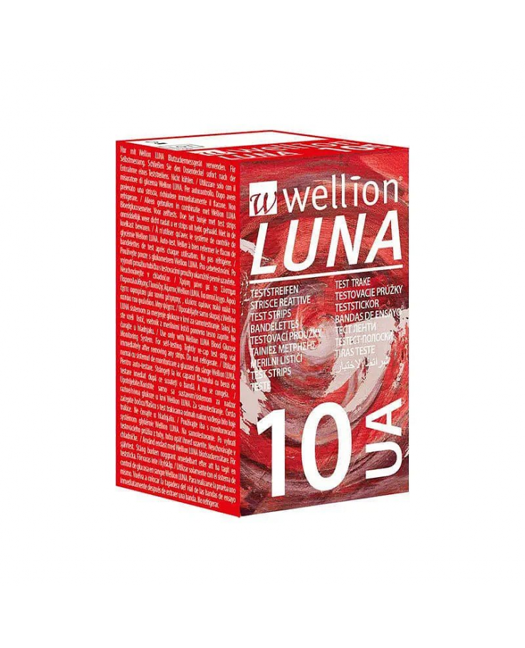 Strisce Reattive Acido Urico 10UA Wellion® Luna 10 Pezzi