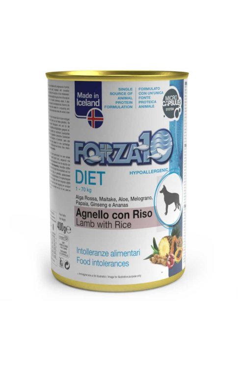 DIET Agnello Con Riso Cane Umido FORZA10® 400g