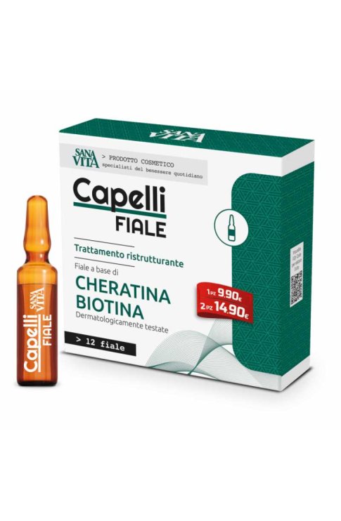 Capelli Fiale Cheratina Biotina SANAVITA 12 Fiale