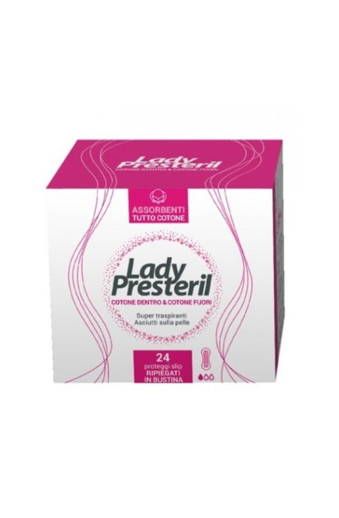 Lady Presteril Cotton Power Proteggi Slip Biodegradabili 24 pezzi