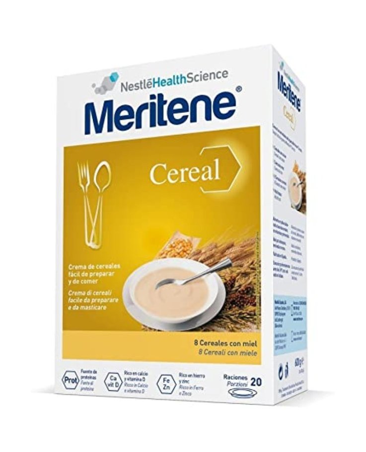 Meritene Cereal Instant 8 Cerales con Miel 20 raciones