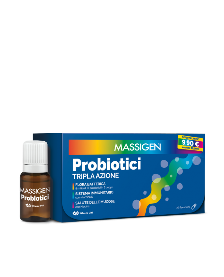 Massigen Probiotici Tripla Azione Flaconcini 10x8ml