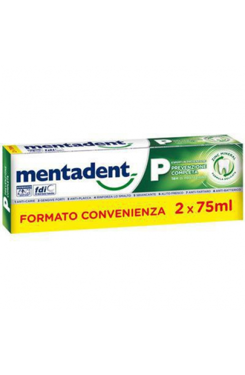 Mentadent P Dentifricio Bitubo 2x75ml Promo