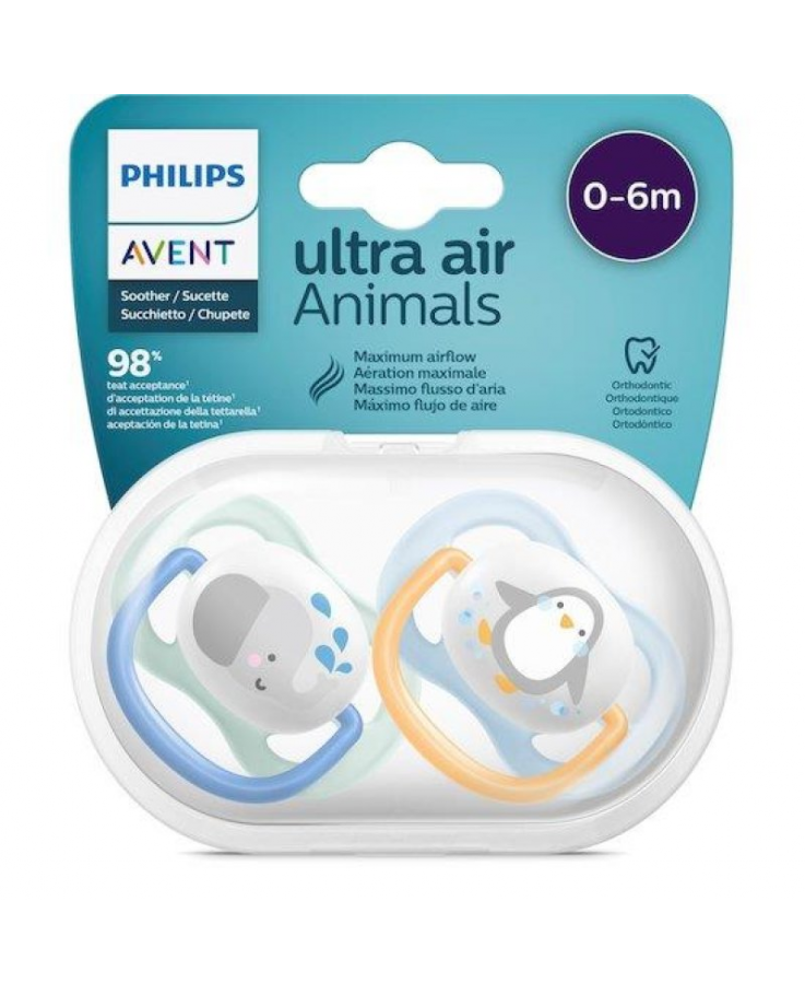 Ultra Air Animals Philips Avent 0-6M 2 Succhietti
