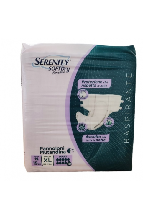 Sensitive Soft Dry Pannoloni Mutandina Maxi Serenity 15 Pezzi