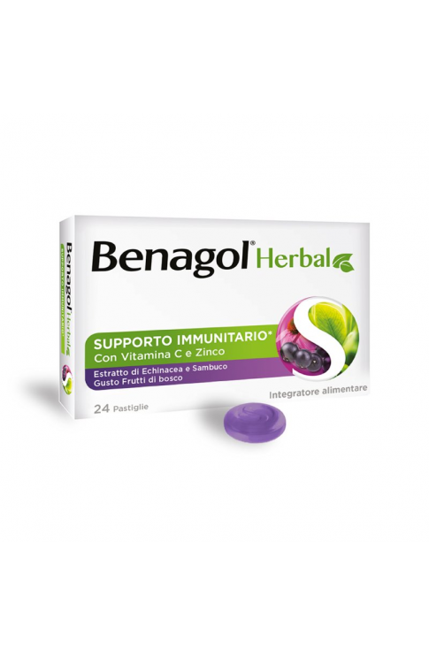BENAGOL HERBAL FRUTTI DI BOSCO 24 - pastiglie per il benessere della gola