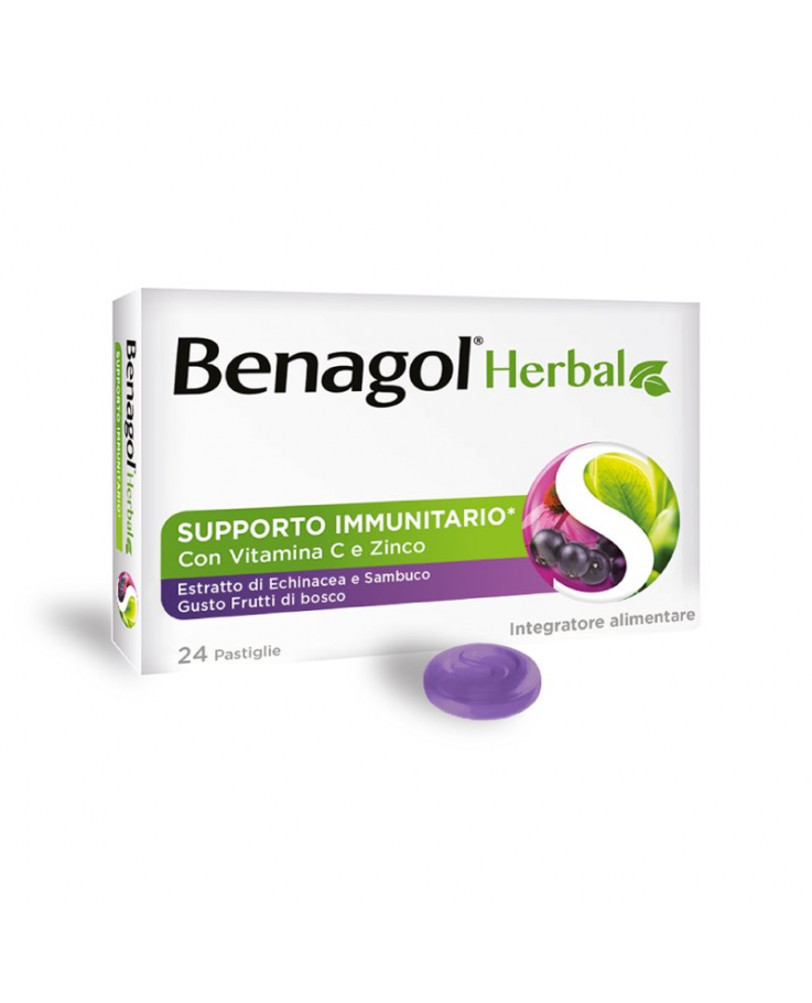 BENAGOL HERBAL FRUTTI DI BOSCO 24 - pastiglie per il benessere della gola