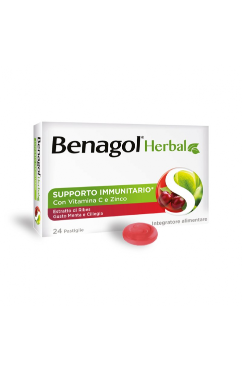 BENAGOL HERBAL MENTA E CILIEGIA 24 - pastiglie per il benessere della gola