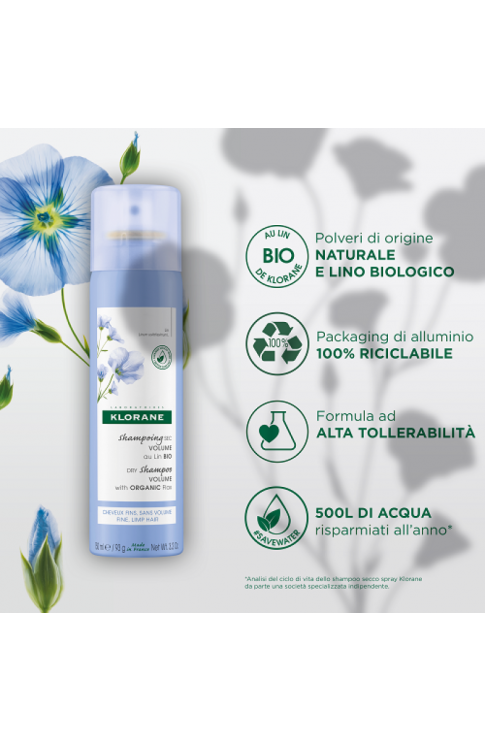 Shampoo Secco Volume Lino Bio Klorane 150ml