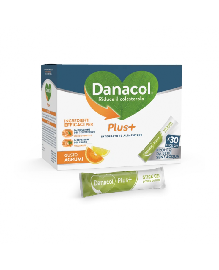 Danacol Plus Integratore Alimentare che Riduce il Colesterolo - 30 stick gel