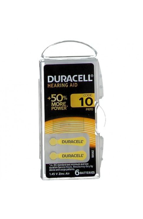 Duracell Easy Tab 10 Giallo Batteria Per Apparecchio Acustico