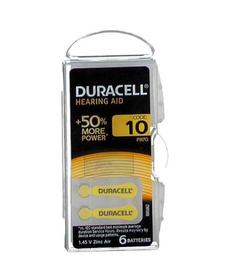 Duracell Easy Tab 10 Giallo Batteria Per Apparecchio Acustico