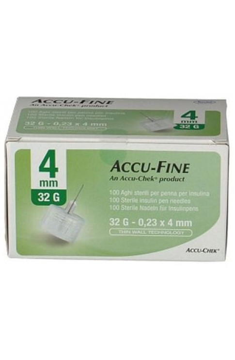 Ago Per Penna Da Insulina Accu Fine Pen Needle Accu Chek Gauge 31 X 6mm 100  Pezzi