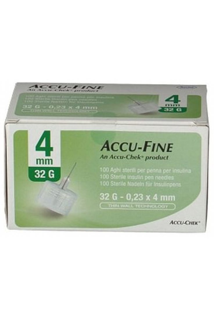Glucoject Pen Needles 4 Mm - 100 Aghi Per Penna Da Insulina 32 G