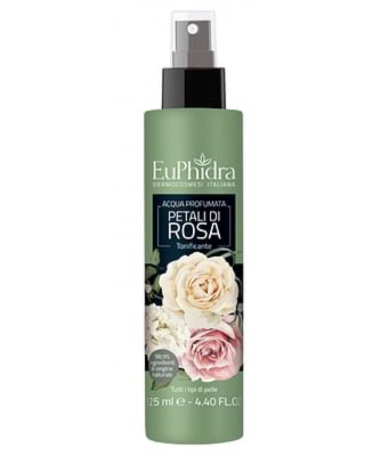 Euphidra Acqua Profumata Rosa In Flacone Con Etichetta Pompa Spray