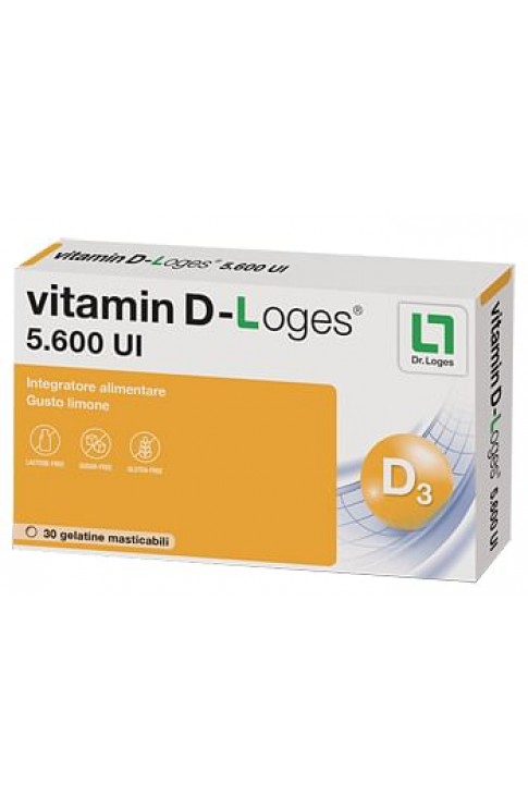 Vitamin D Loges 30 Gelatine Masticabili Gusto Limone 42 G