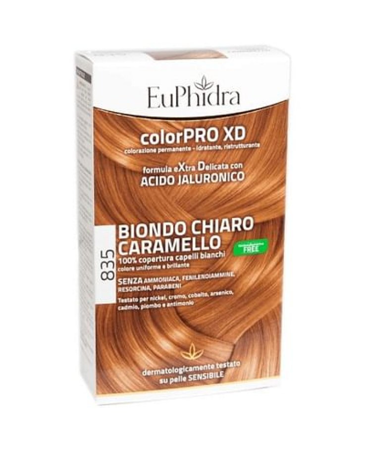Euphidra Colorpro Gel Colorante Capelli Xd 835 Avana 50 Ml In Flacone + Attivante + Balsamo + Guanti