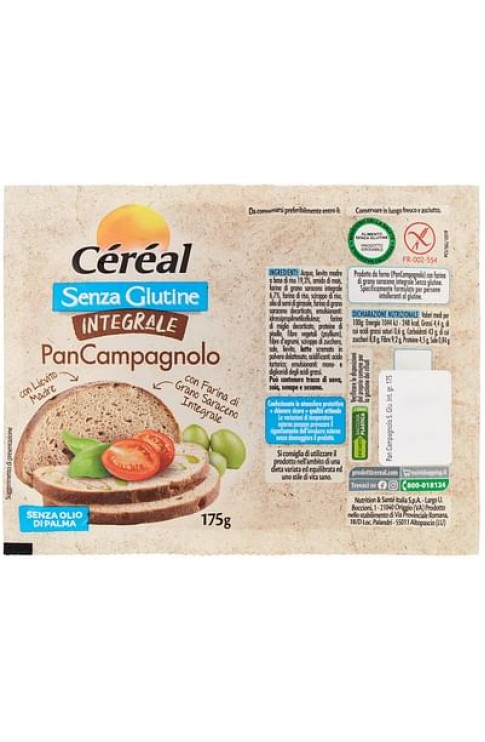Cereal Senza Glutine Integrale Pan Campagnolo 175 G
