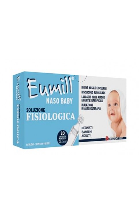 Eumill Naso Baby Soluzione Fisiologica 20 Contenitori Monodose 5 Ml