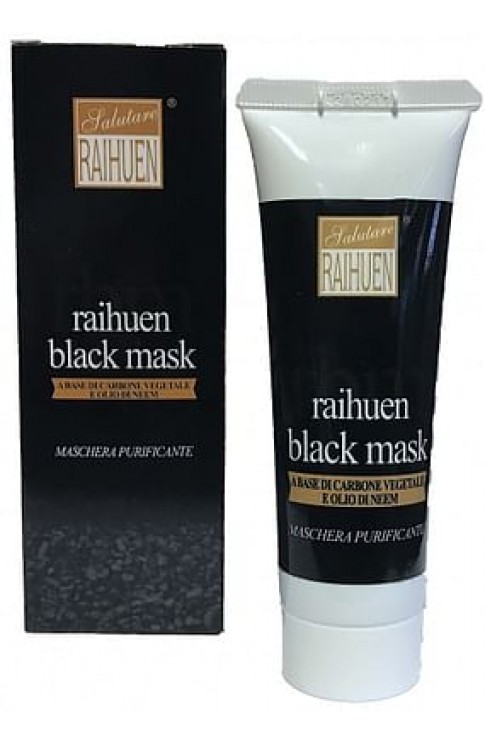 Raihuen Black Mask Maschera Velo Nera Al Carbone E Olio Neem Per La Pulizia Del Viso 50 Ml