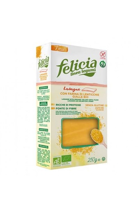 Felicia Bio Lasagne Lenticchie Gialle Con Riso Integrale 250 G